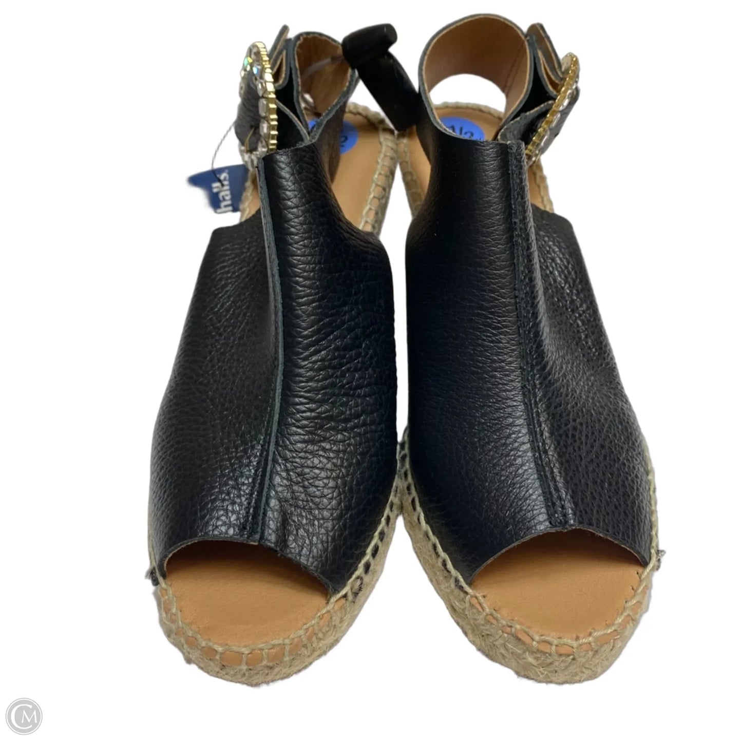Sandals Heels Wedge By Maypol In Black, Size: 6.5