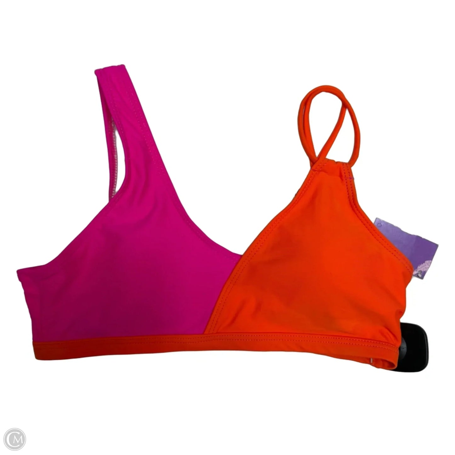 Swimsuit Top By Cmf In Orange & Pink, Size: S