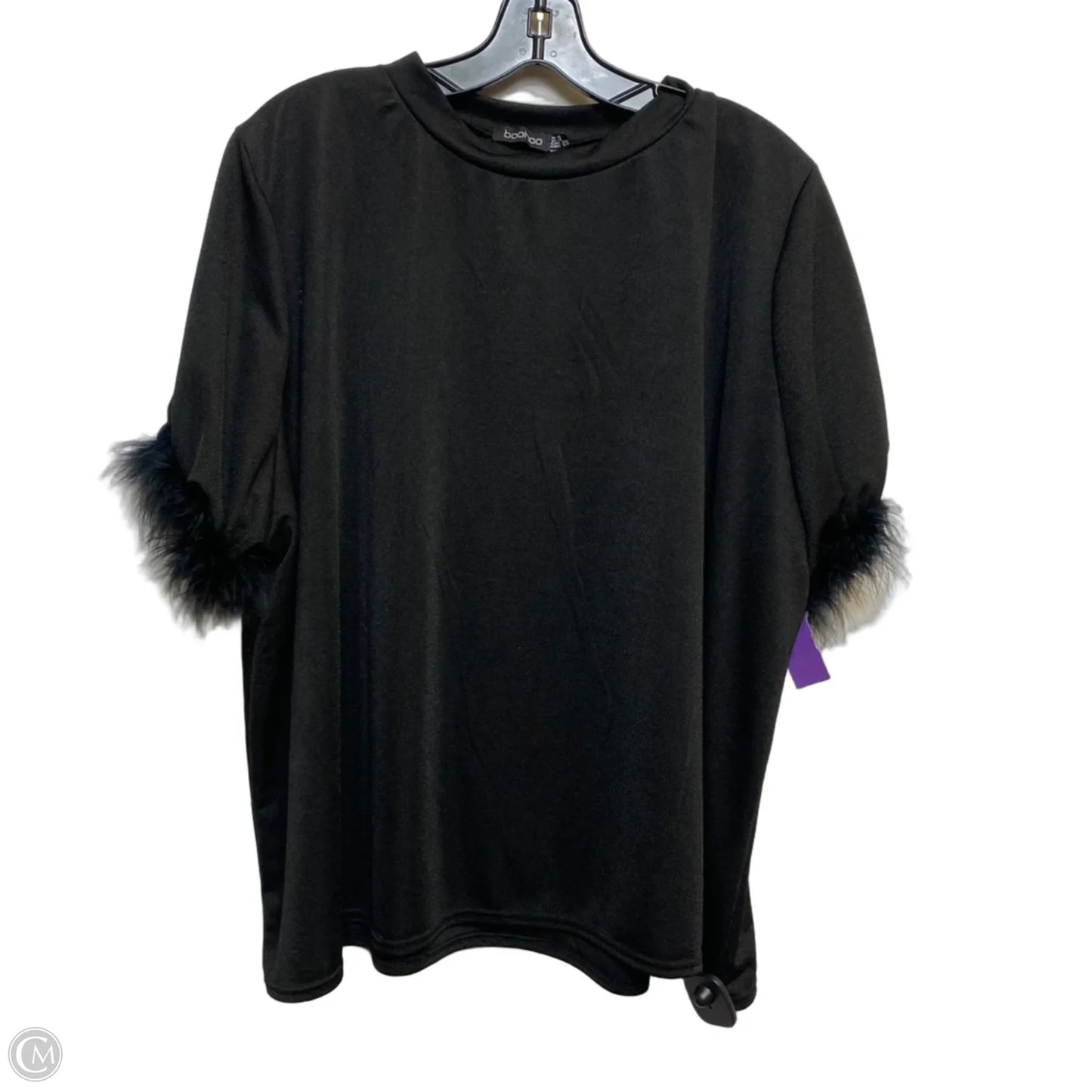 Top Short Sleeve By Boohoo Boutique In Black, Size: 3x
