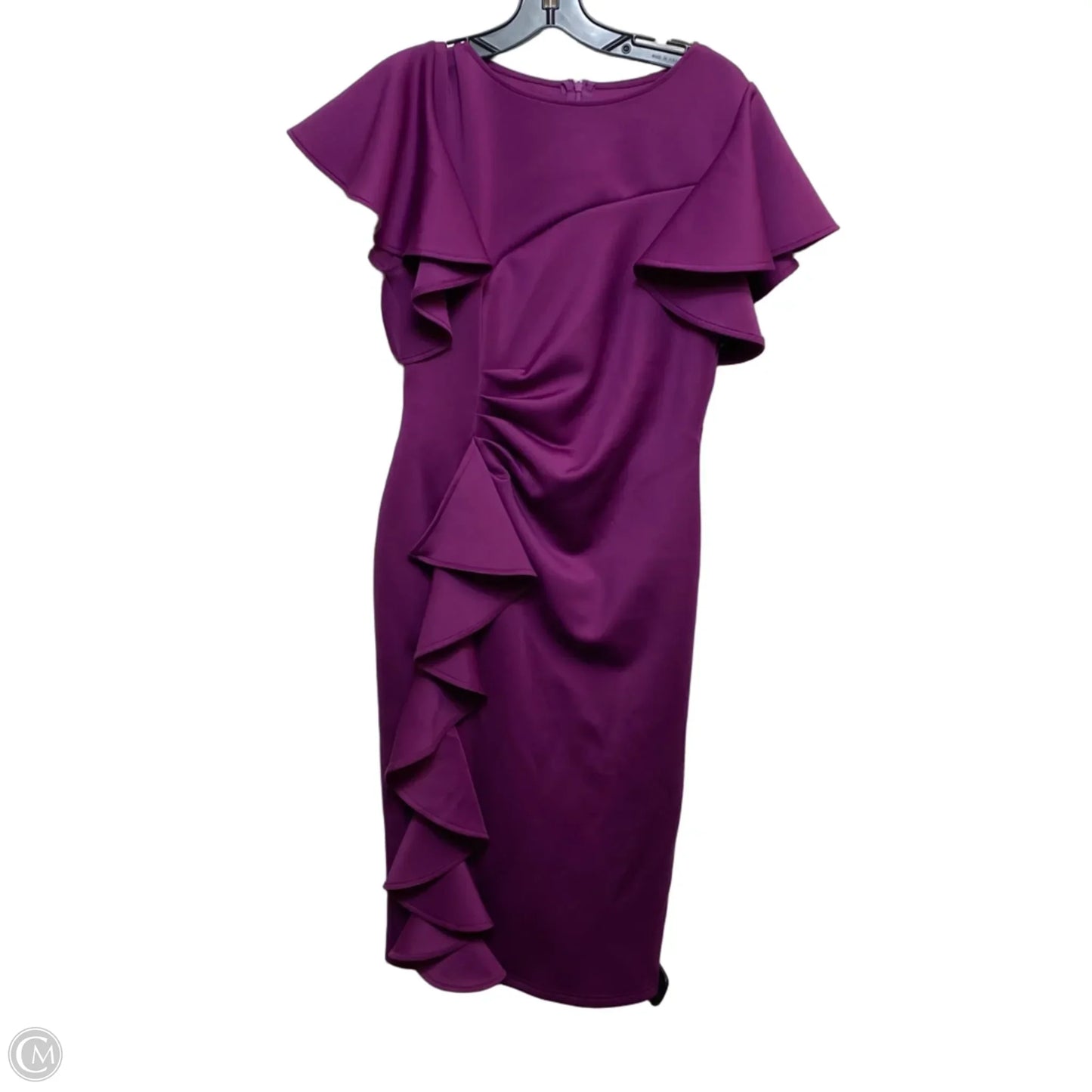 Dress Casual Midi By Cmf In Purple, Size: L