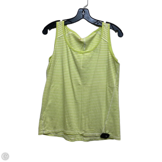 Top Sleeveless By Talbots In Green & White, Size: 1x