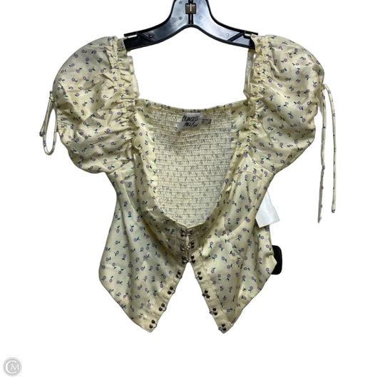 Top Short Sleeve By Princess Polly In Yellow, Size: S