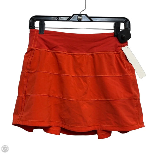 Athletic Skort Designer By Lululemon In Red, Size: S