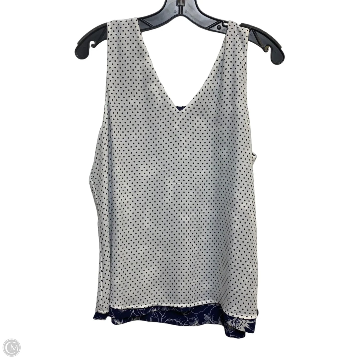 Top Sleeveless By White House Black Market In Blue & White, Size: M