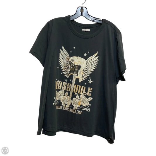 Top Short Sleeve By Maurices In Grey, Size: 2x