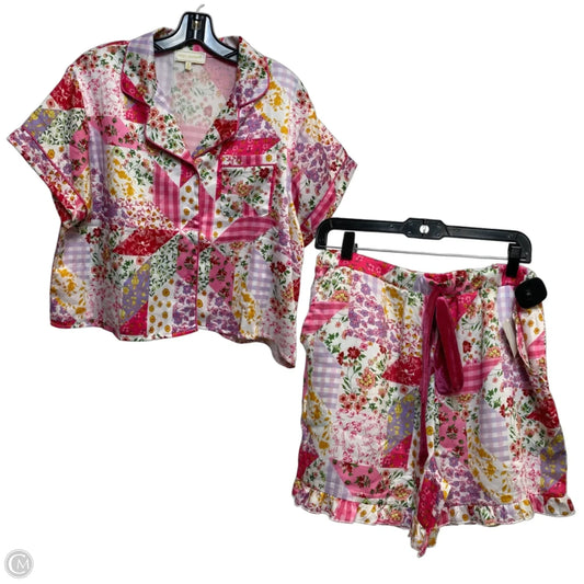 Shorts Set By Simply Southern In Pink & Purple, Size: Xl