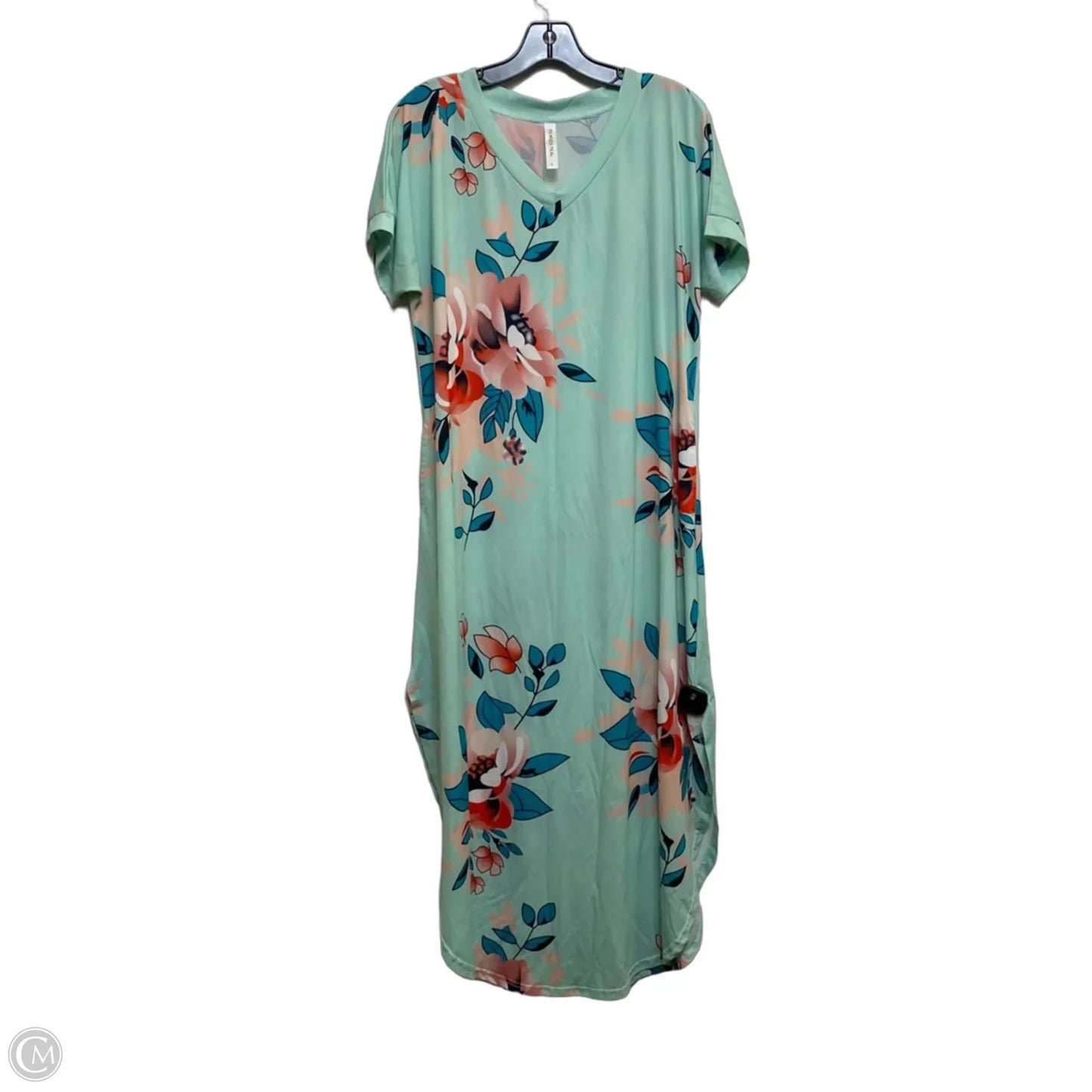 Dress Casual Maxi By Tickled Teal In Green, Size: L