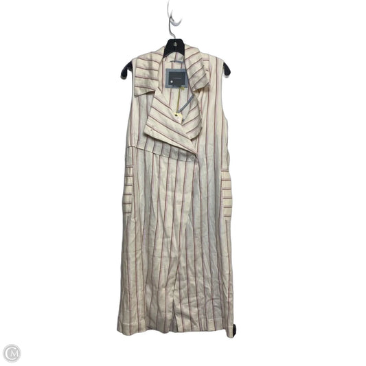 Dress Casual Midi By Anthropologie In Cream & Pink, Size: S