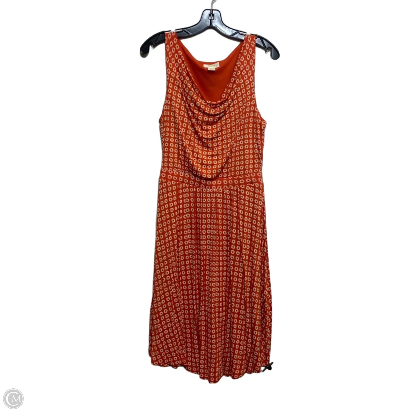 Dress Casual Midi By Maeve In Cream & Orange, Size: S