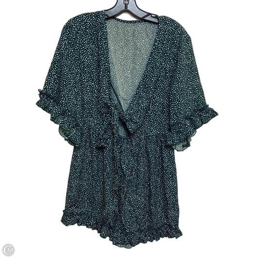 Romper By Cupshe In Green & White, Size: Xl