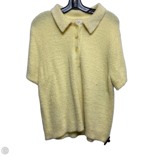 Top Short Sleeve By A New Day In Yellow, Size: L