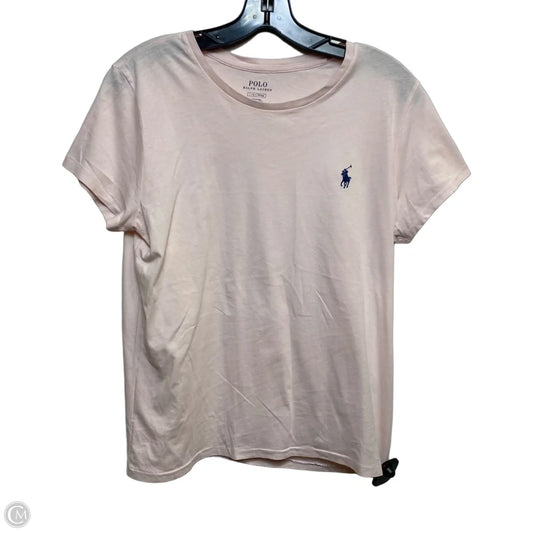 Top Short Sleeve By Polo Ralph Lauren In Pink, Size: L
