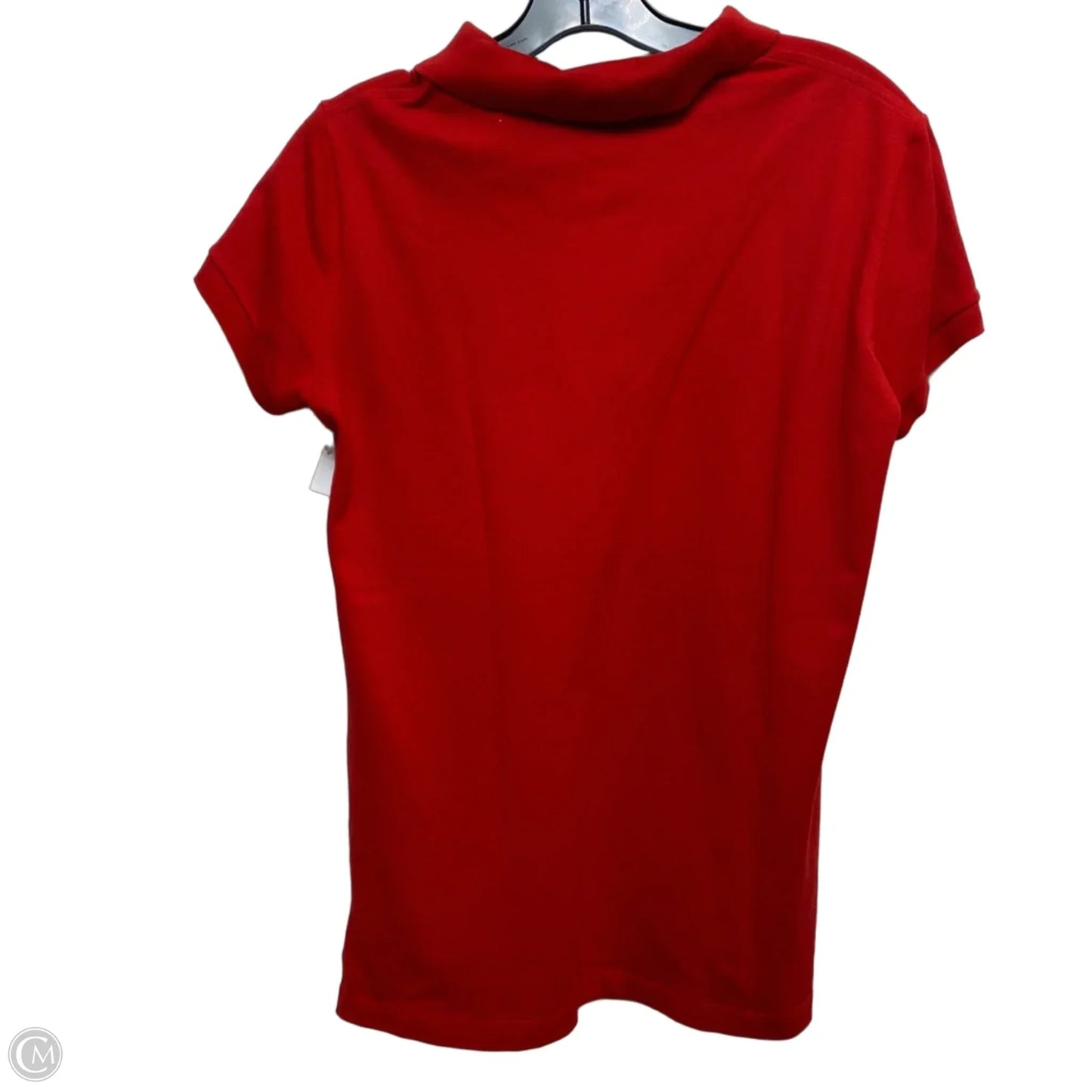 Top Short Sleeve By Lacoste In Red, Size: L