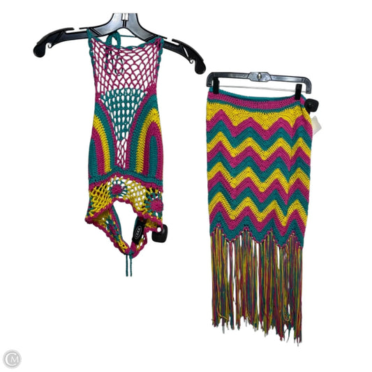 Skirt Set 2pc By Cider In Multi-colored, Size: L