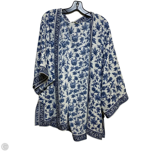 Kimono By Max Studio In Blue & Cream, Size: 2x
