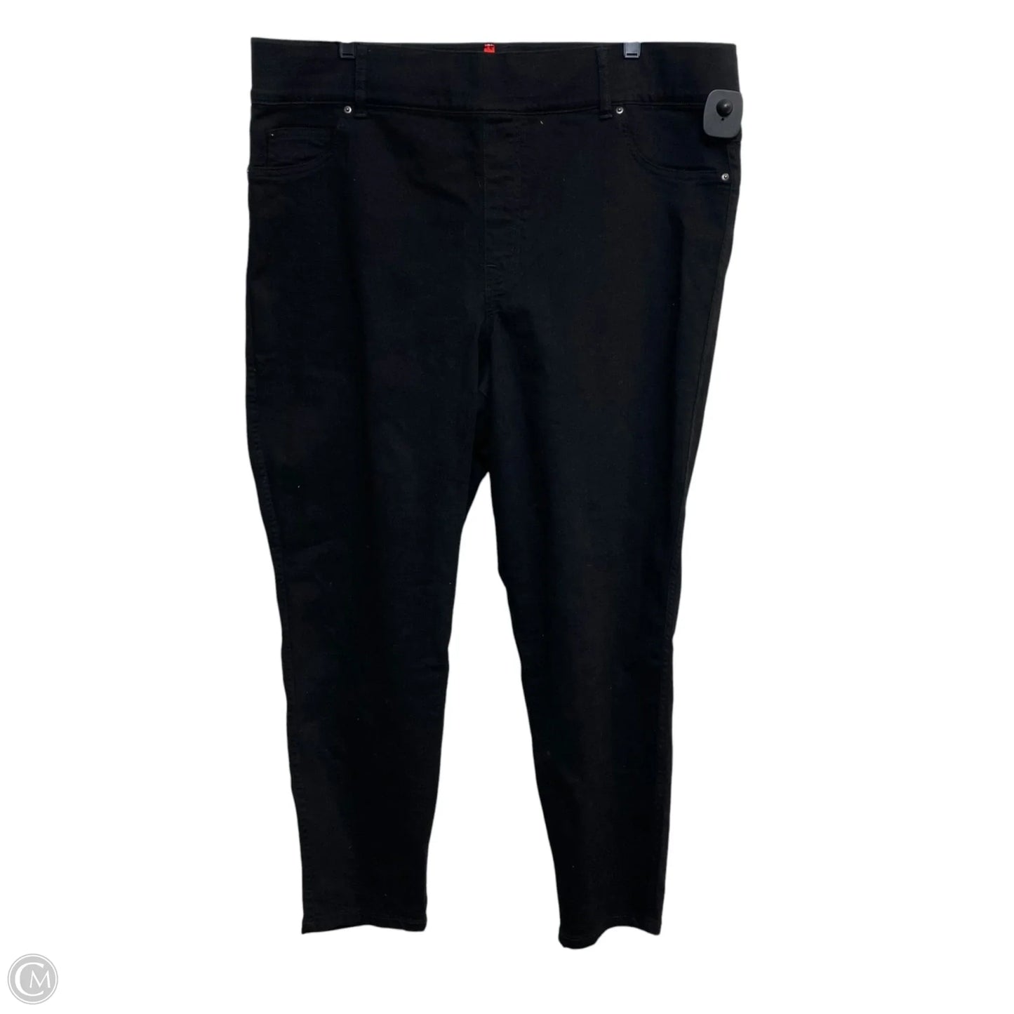 Jeans Skinny By Spanx In Black Denim, Size: 3x