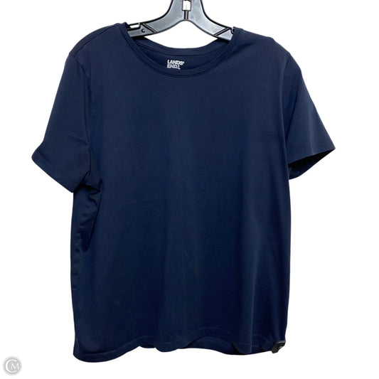 Top Short Sleeve Basic By Lands End In Navy, Size: Xl