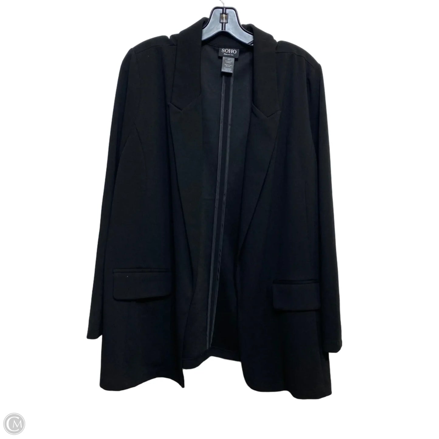 Blazer By Soho Apparel In Black, Size: 2x