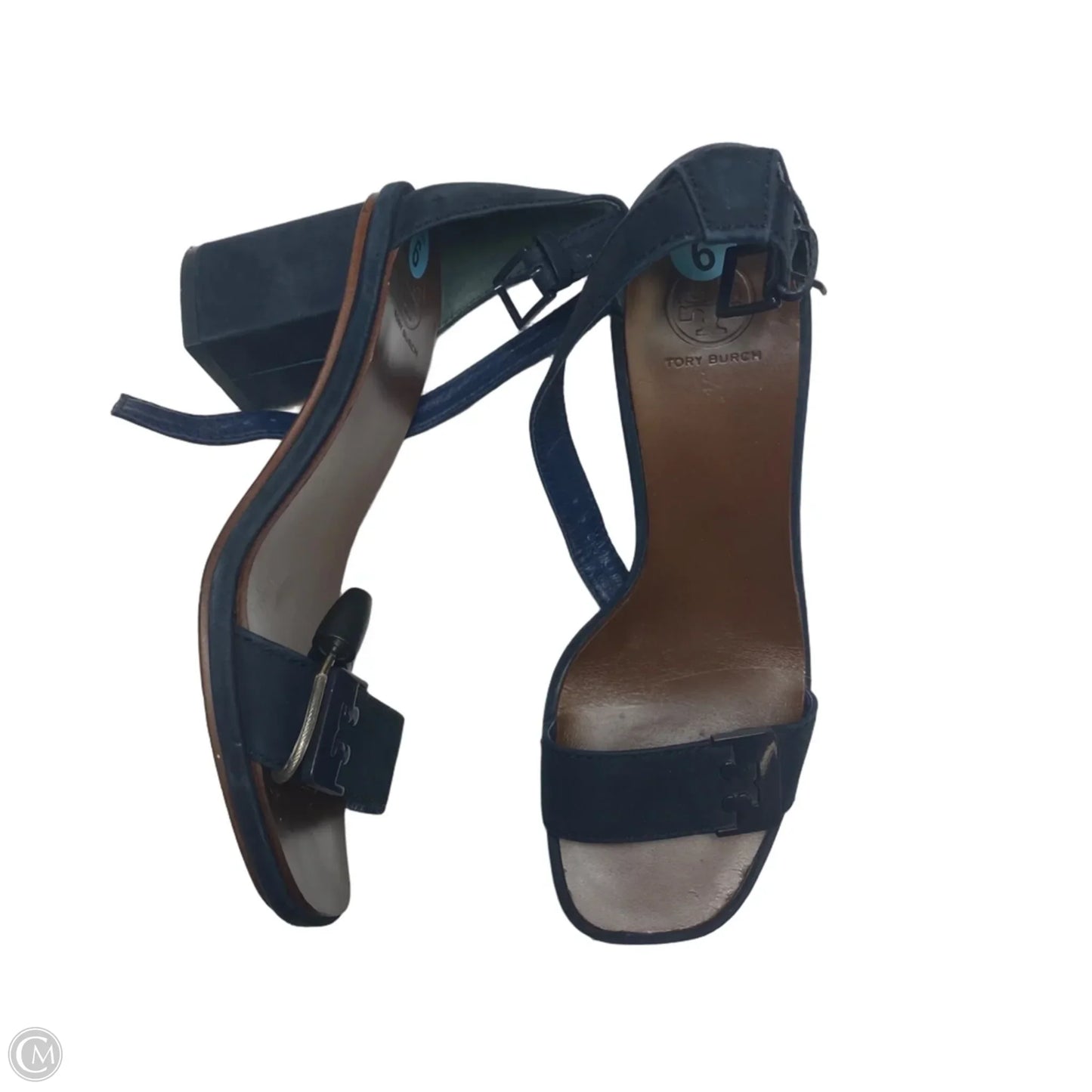 Sandals Designer By Tory Burch In Navy, Size: 6