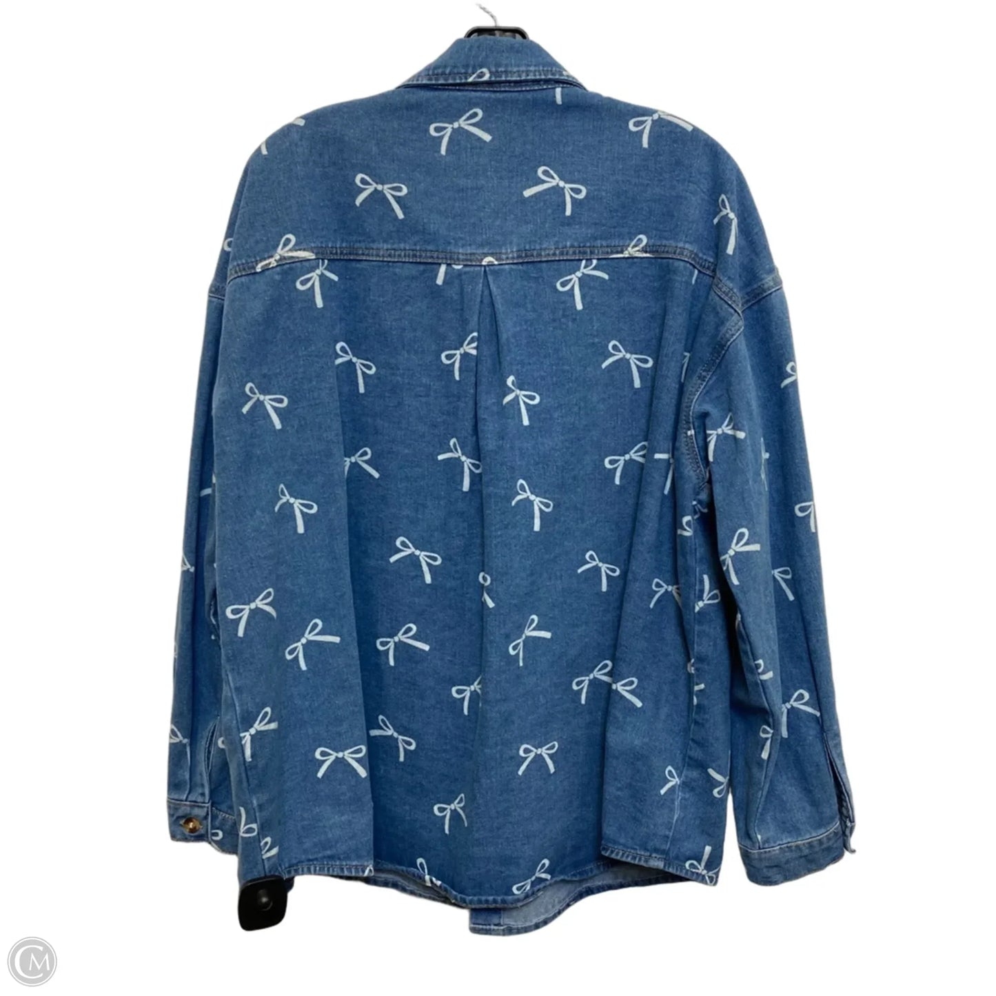 Top Long Sleeve By Dazy In Blue Denim, Size: Xl