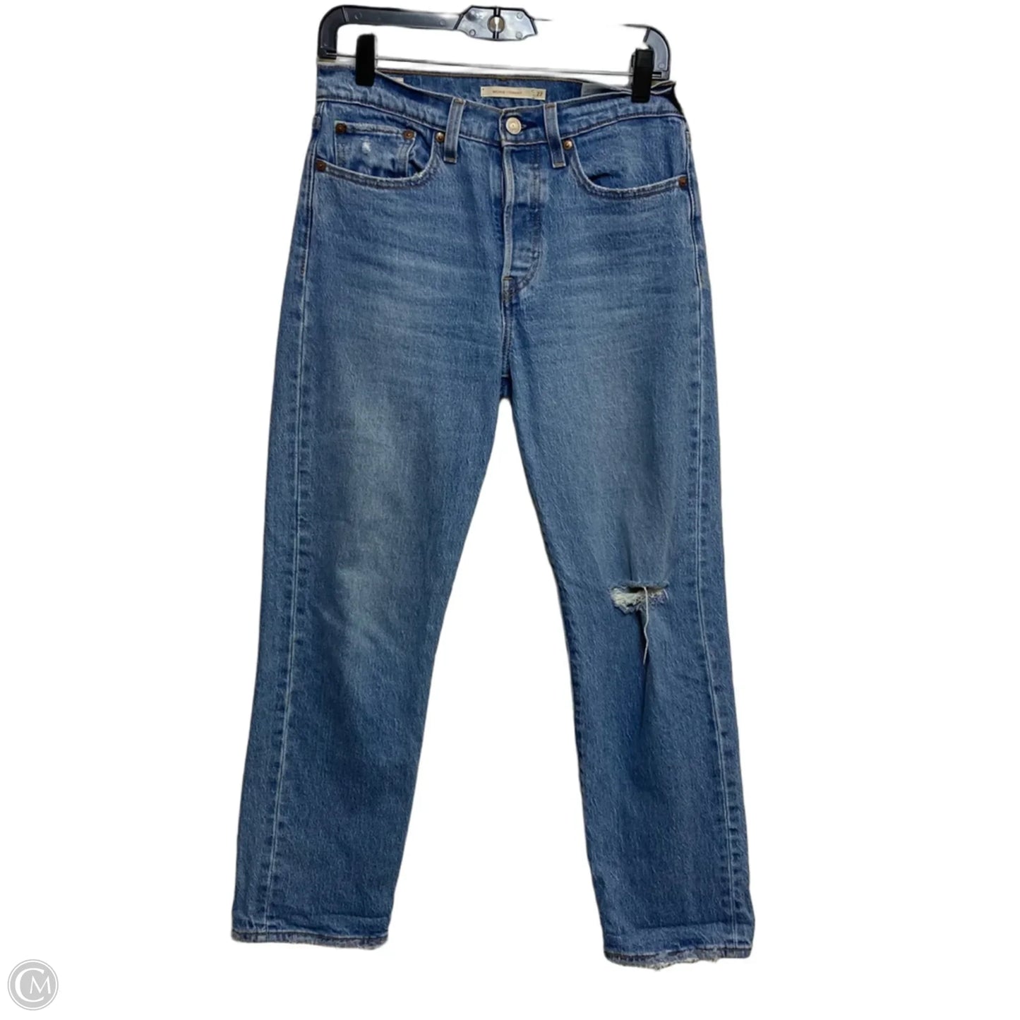 Jeans Straight By Levis In Blue Denim, Size: 4