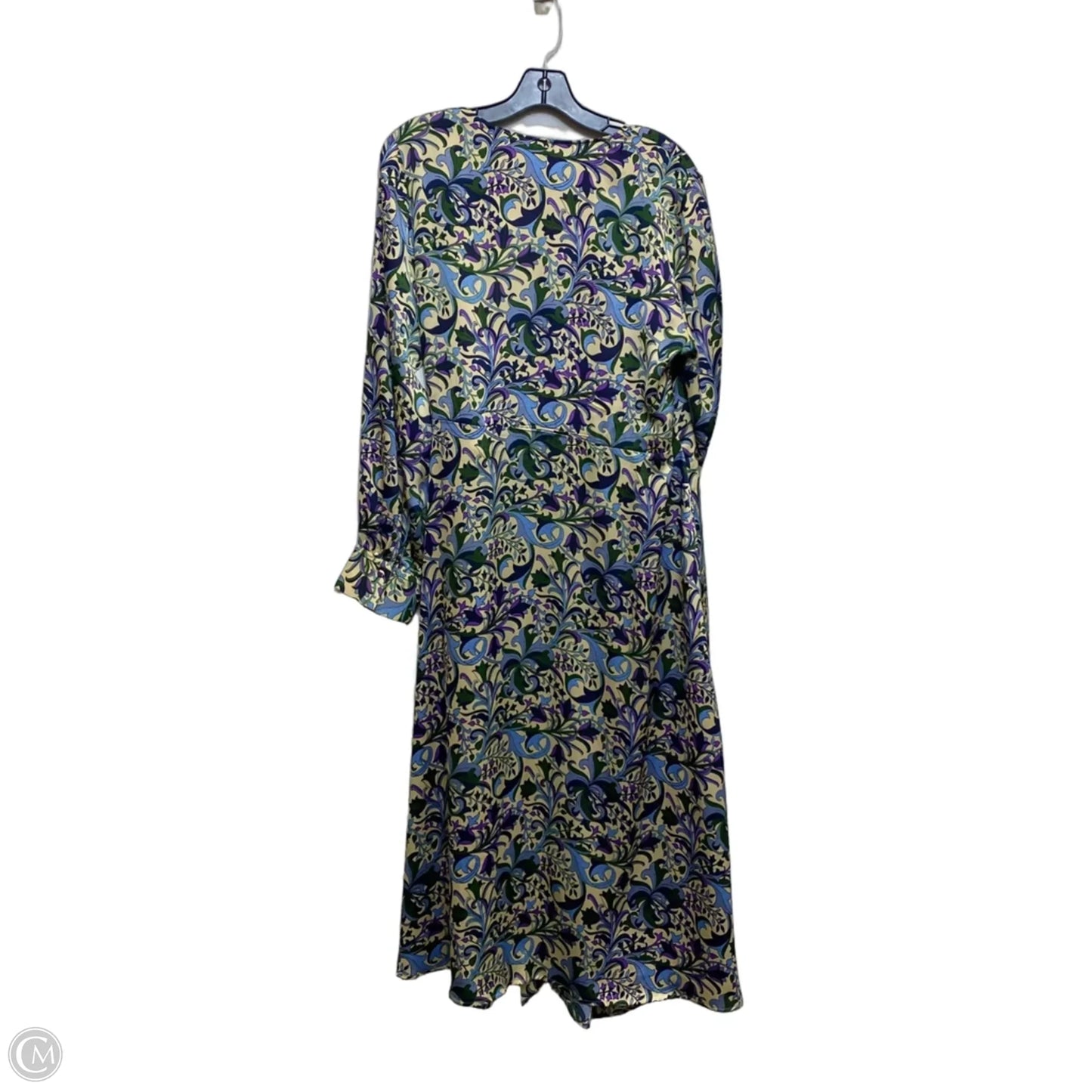 Dress Casual Maxi By H&m In Blue & Yellow, Size: L