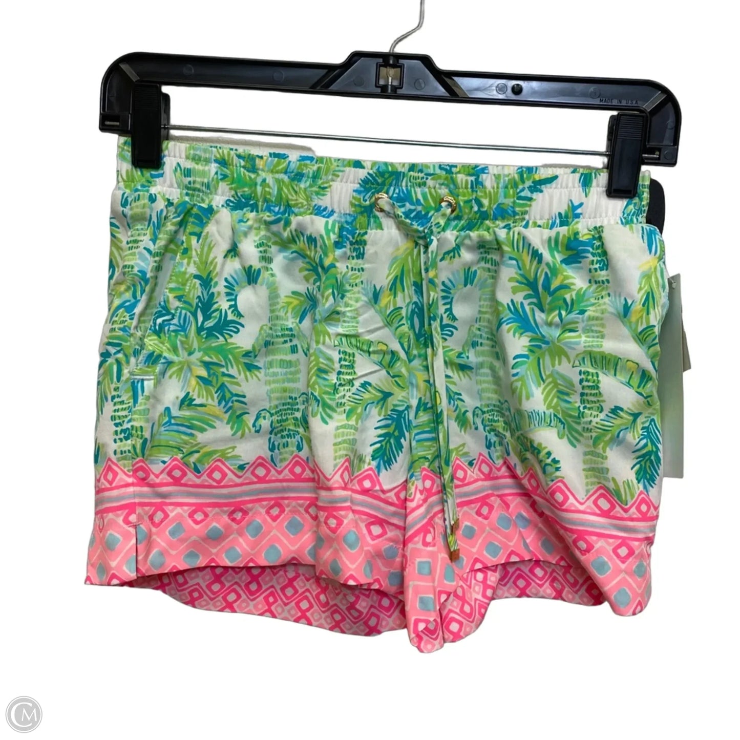 Shorts Designer By Lilly Pulitzer In Green & Pink, Size: Xxs