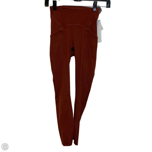 Athletic Leggings By Lululemon In Brown, Size: Xs