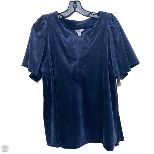 Top Short Sleeve By Crown And Ivy In Blue, Size: L