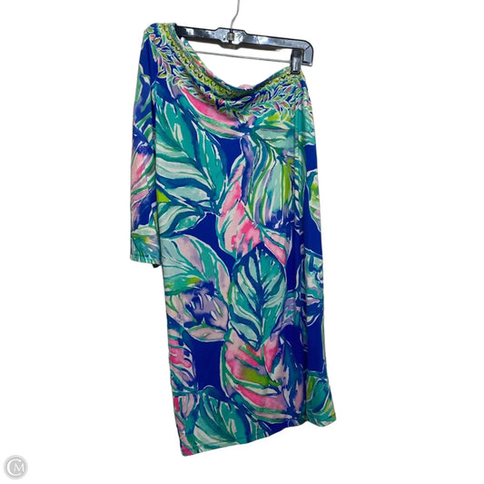 Dress Designer By Lilly Pulitzer In Blue & Green, Size: L
