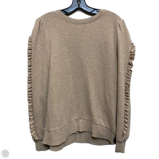 Sweatshirt Crewneck By Crown And Ivy In Tan, Size: L