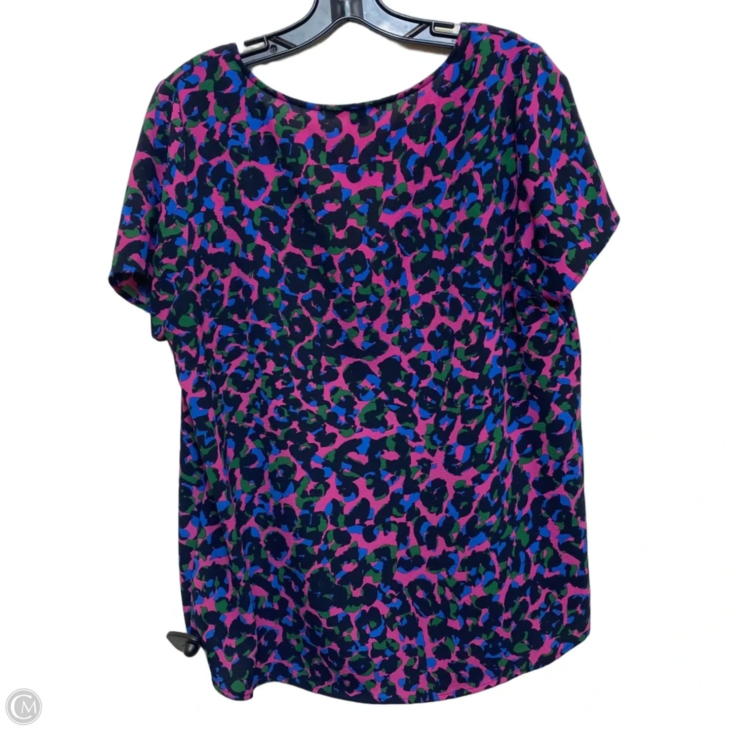Top Short Sleeve By C & E In Black & Pink, Size: M