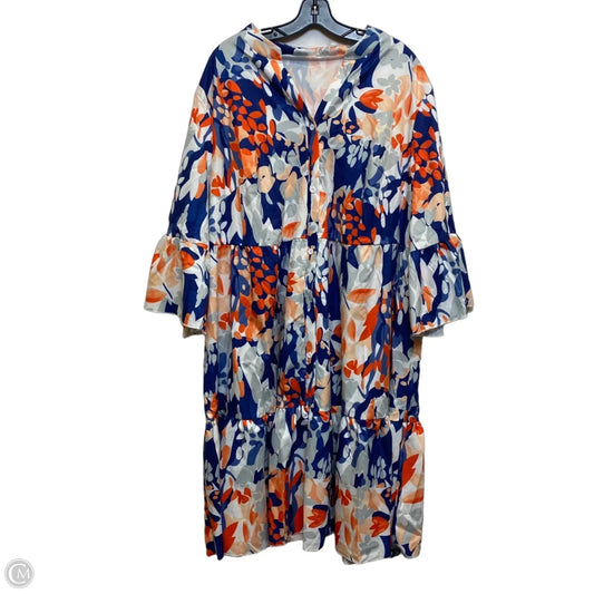 Dress Casual Short By Shein In Blue & Orange, Size: 4x