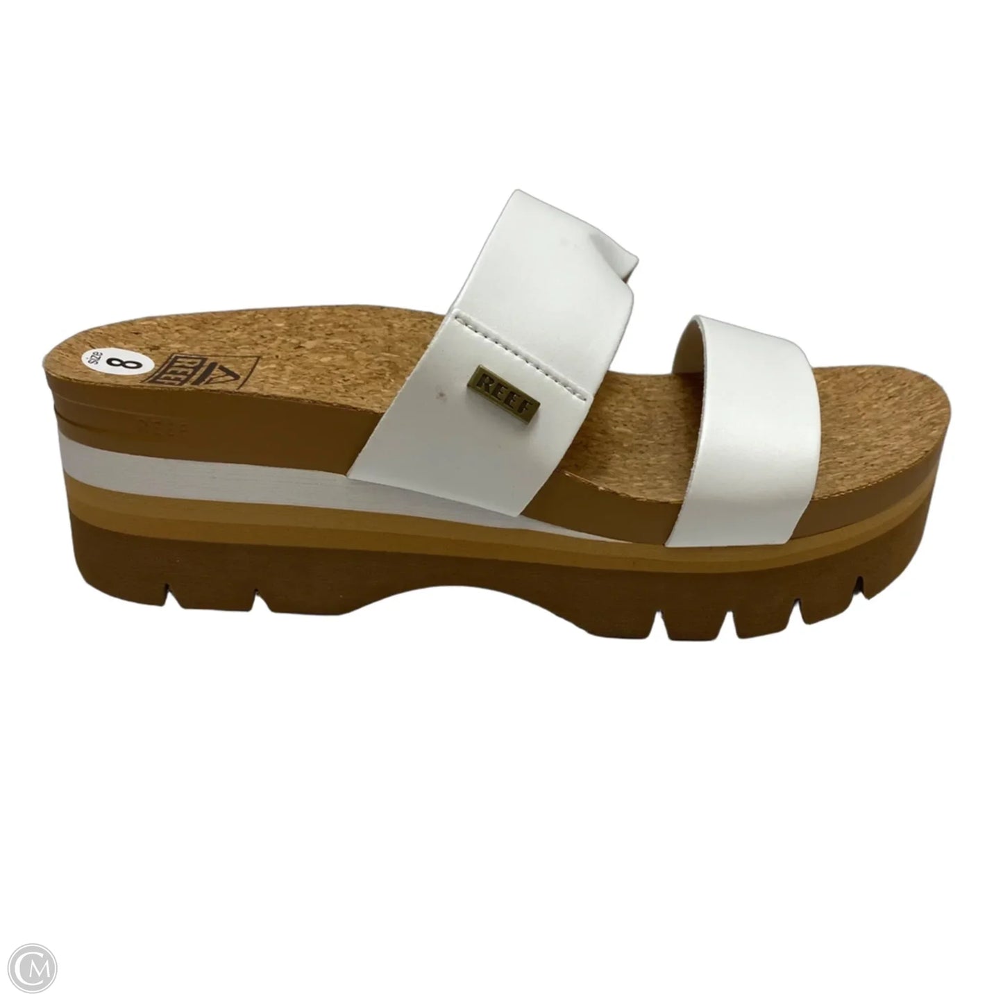 Sandals Heels Platform By Reef In White, Size: 8