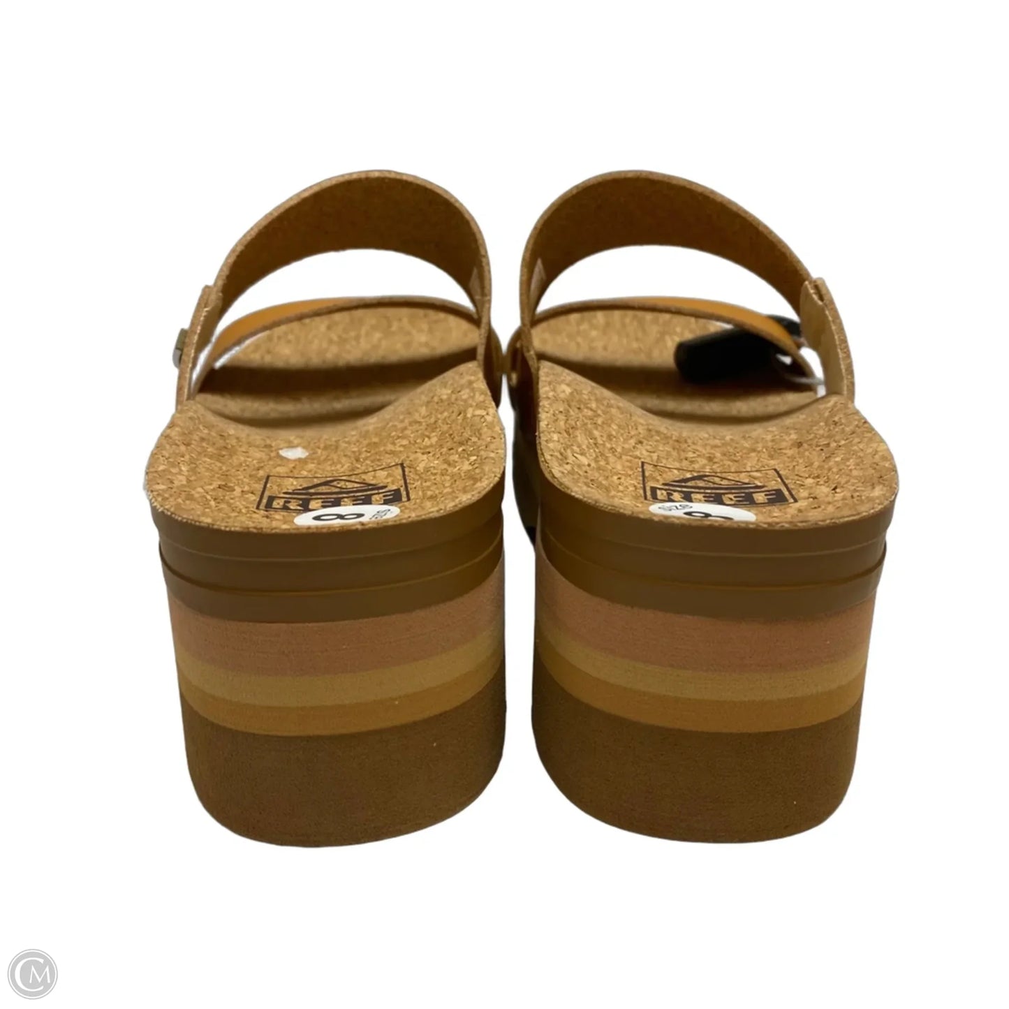 Sandals Heels Platform By Reef In Brown, Size: 8