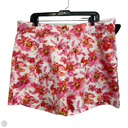 Shorts By Isaac Mizrahi In Pink & White, Size: 16