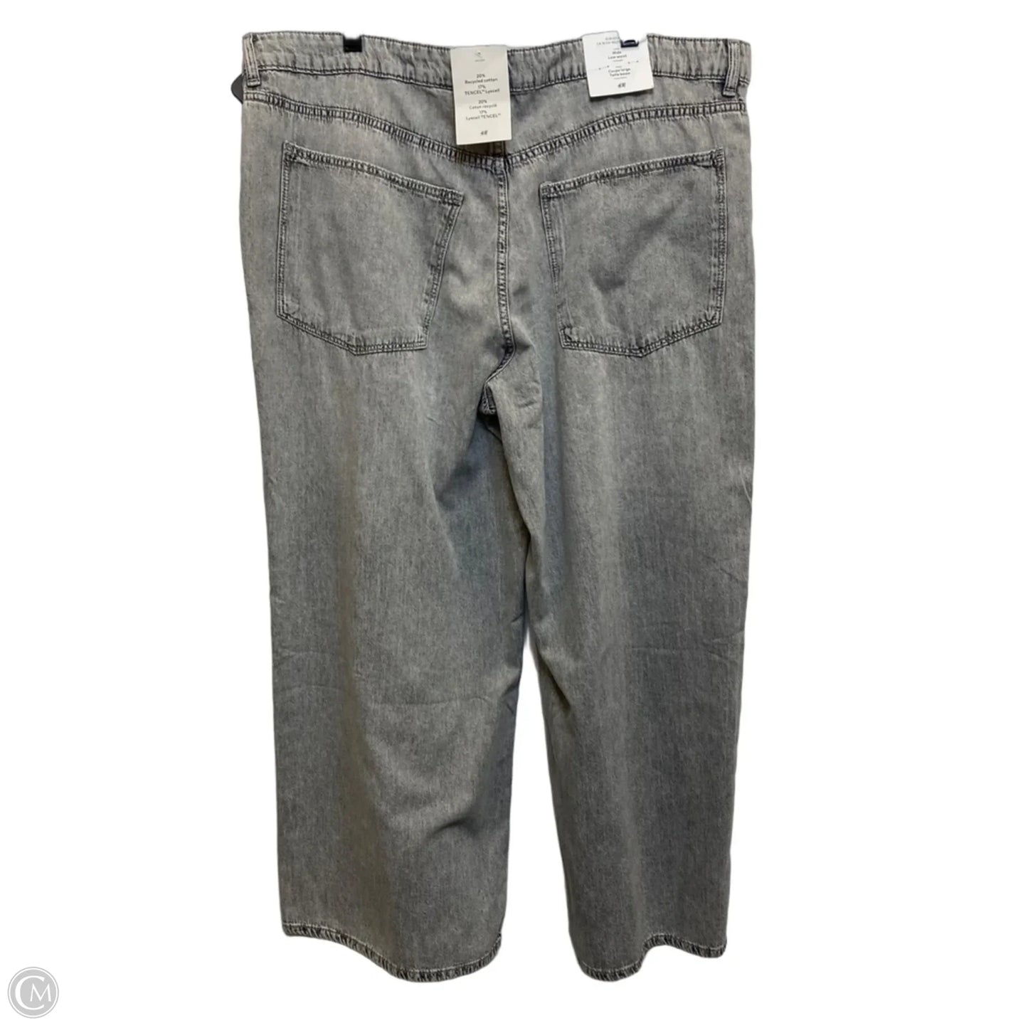 Jeans Wide Leg By Divided In Grey Denim, Size: 18