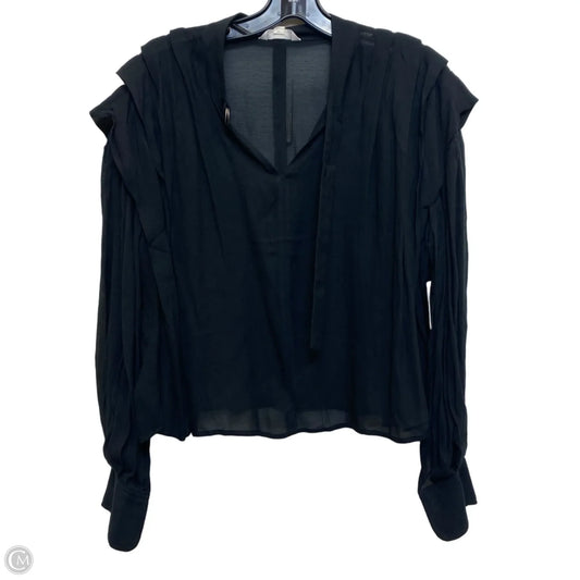 Top Long Sleeve By Banana Republic In Black, Size: S