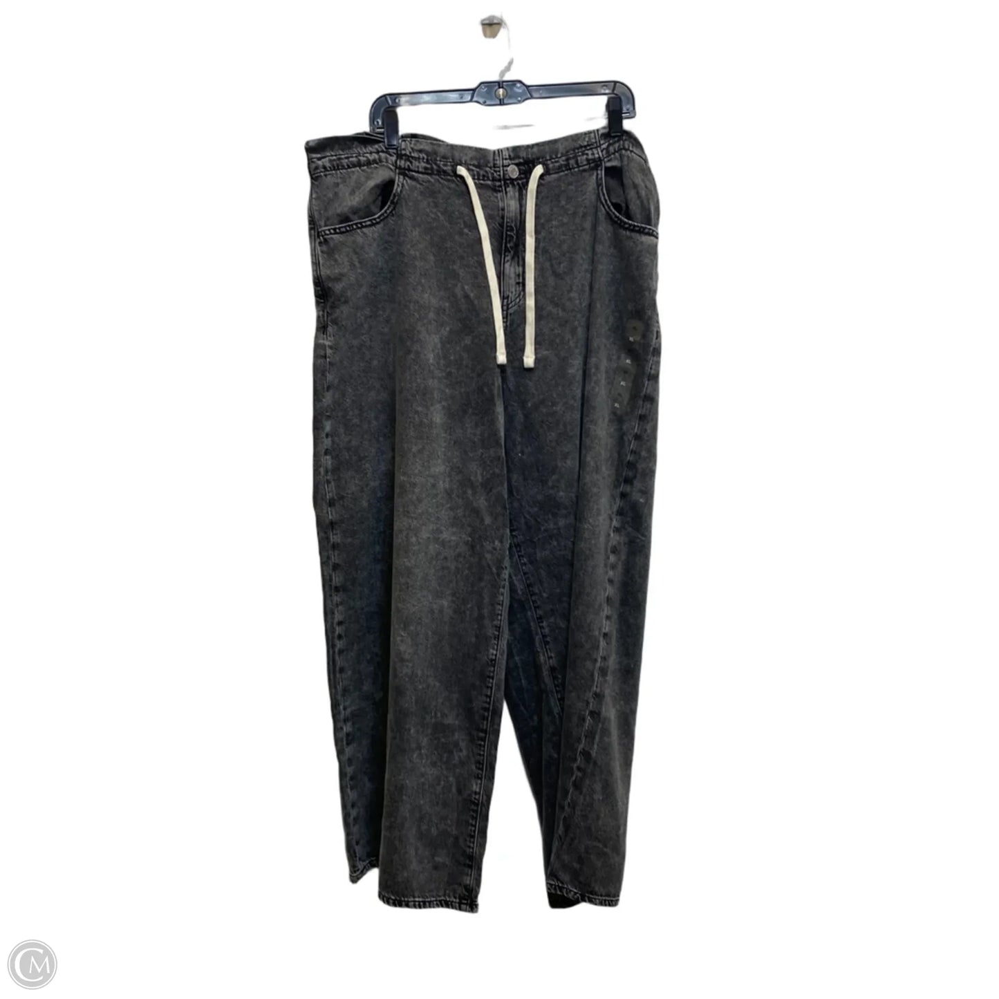 Jeans Wide Leg By Gap In Grey Denim, Size: Xl