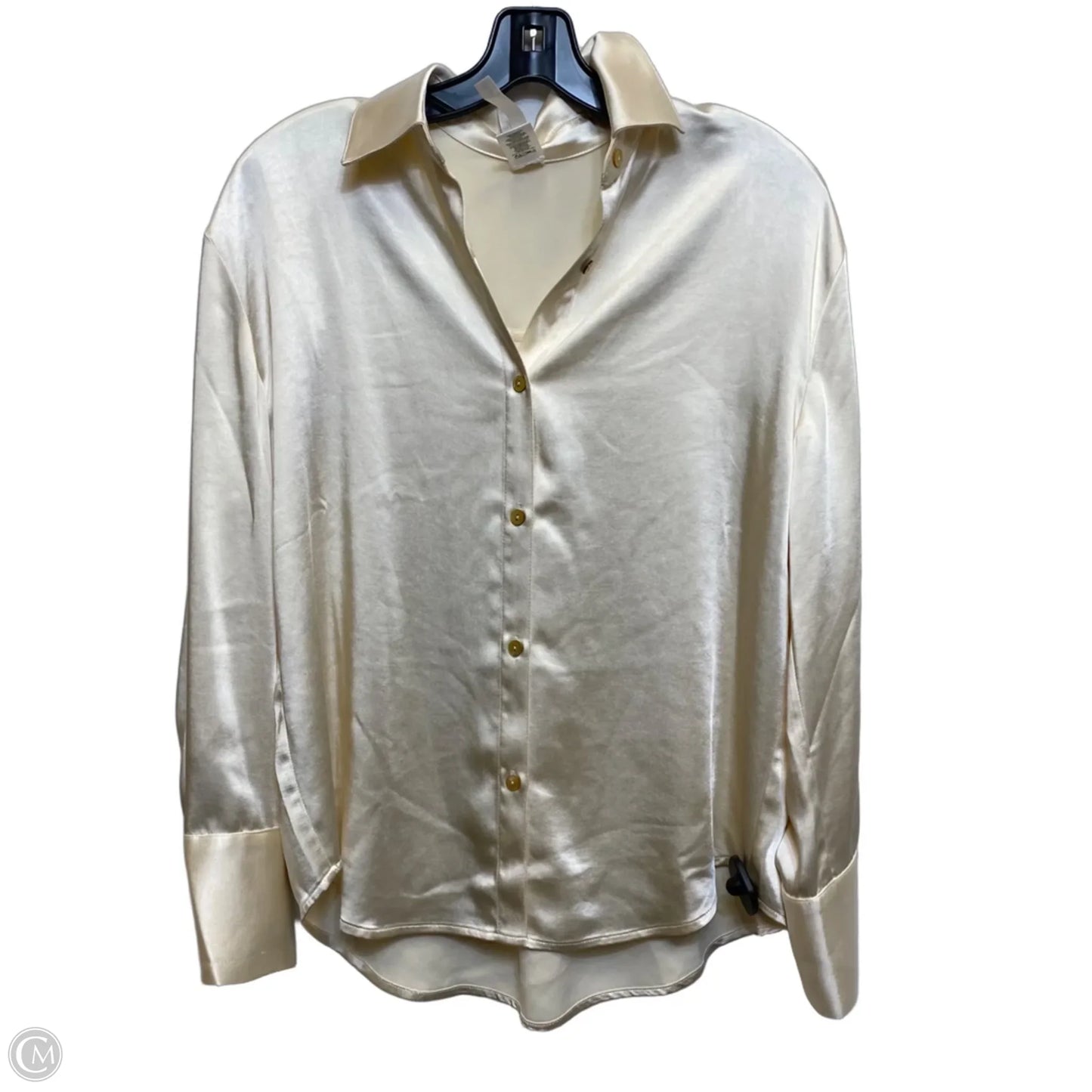 Blouse Long Sleeve By Wynne Layers In Cream, Size: Xs
