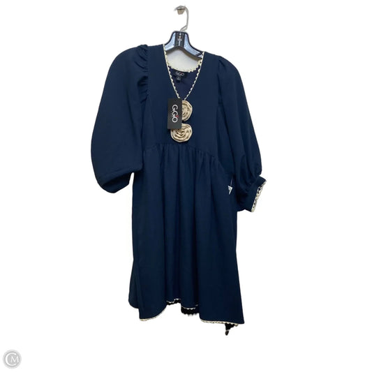 Dress Casual Short By Gigio In Blue & Cream, Size: S