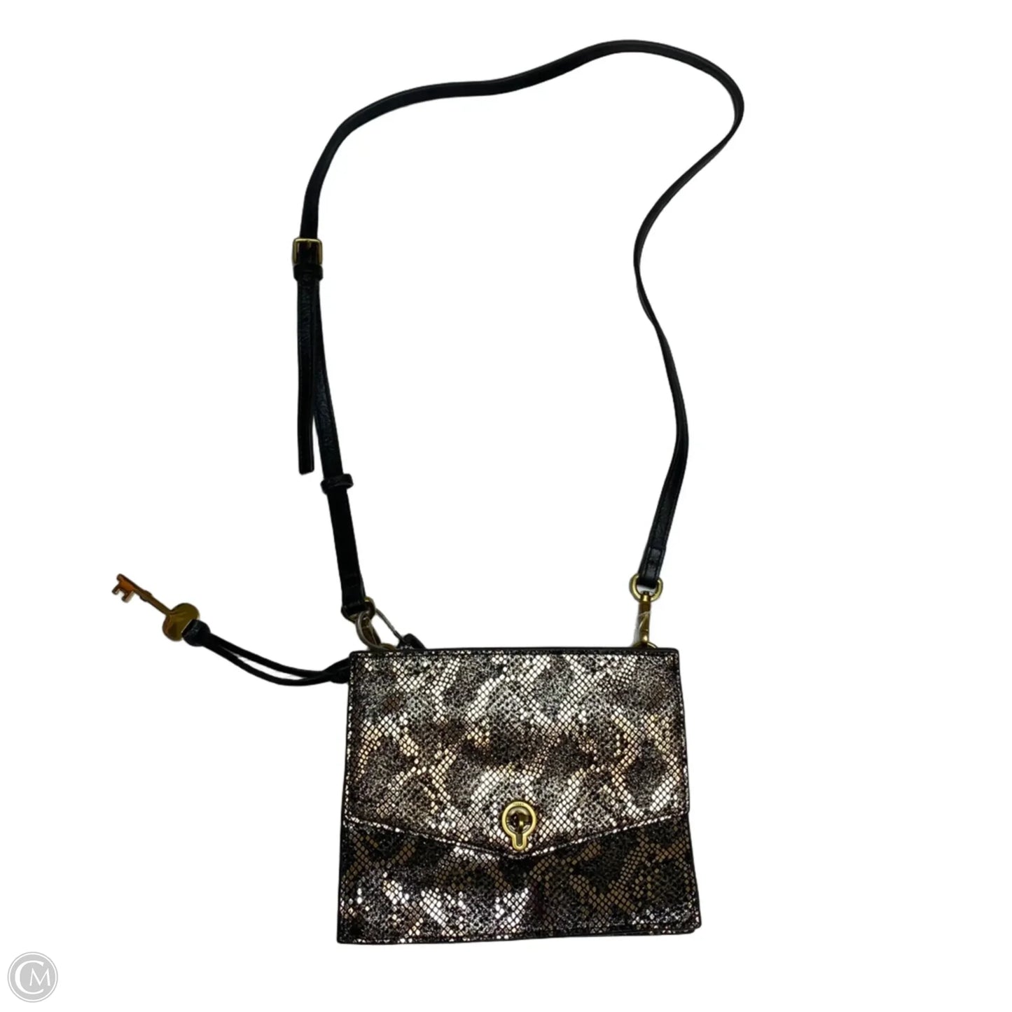 Crossbody Leather By Fossil, Size: Small