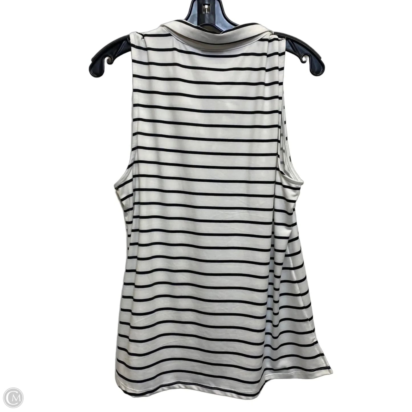 Top Sleeveless By Bobeau In Black & White, Size: L