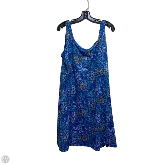 Athletic Dress By Columbia In Blue & Yellow, Size: 1x