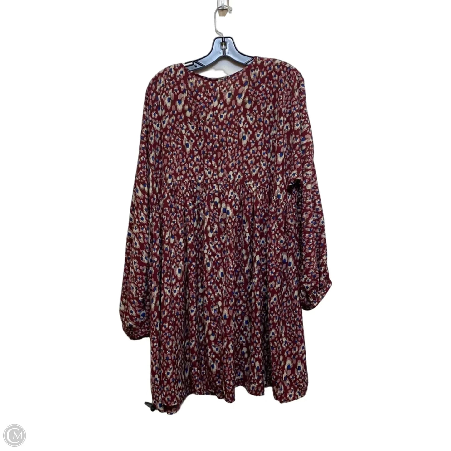 Dress Casual Short By Umgee In Blue & Red, Size: 2x
