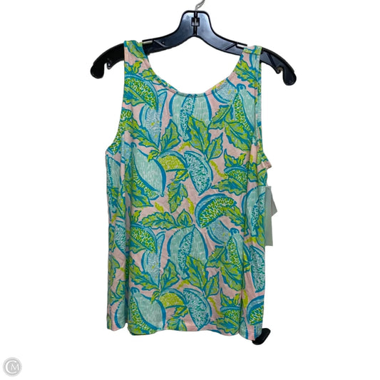 Top Sleeveless Designer By Lilly Pulitzer In Blue & Green, Size: S