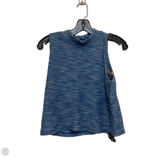 Top Sleeveless By Postmark In Blue & White, Size: M