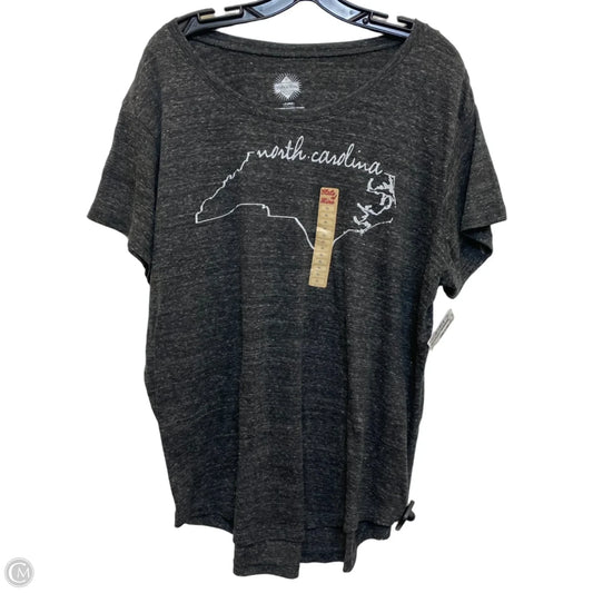 Top Short Sleeve Basic By State Of Mine In Grey, Size: Xl