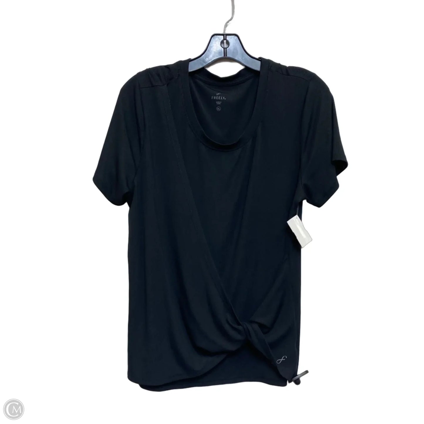 Athletic Top Short Sleeve By Freely In Black, Size: Xl