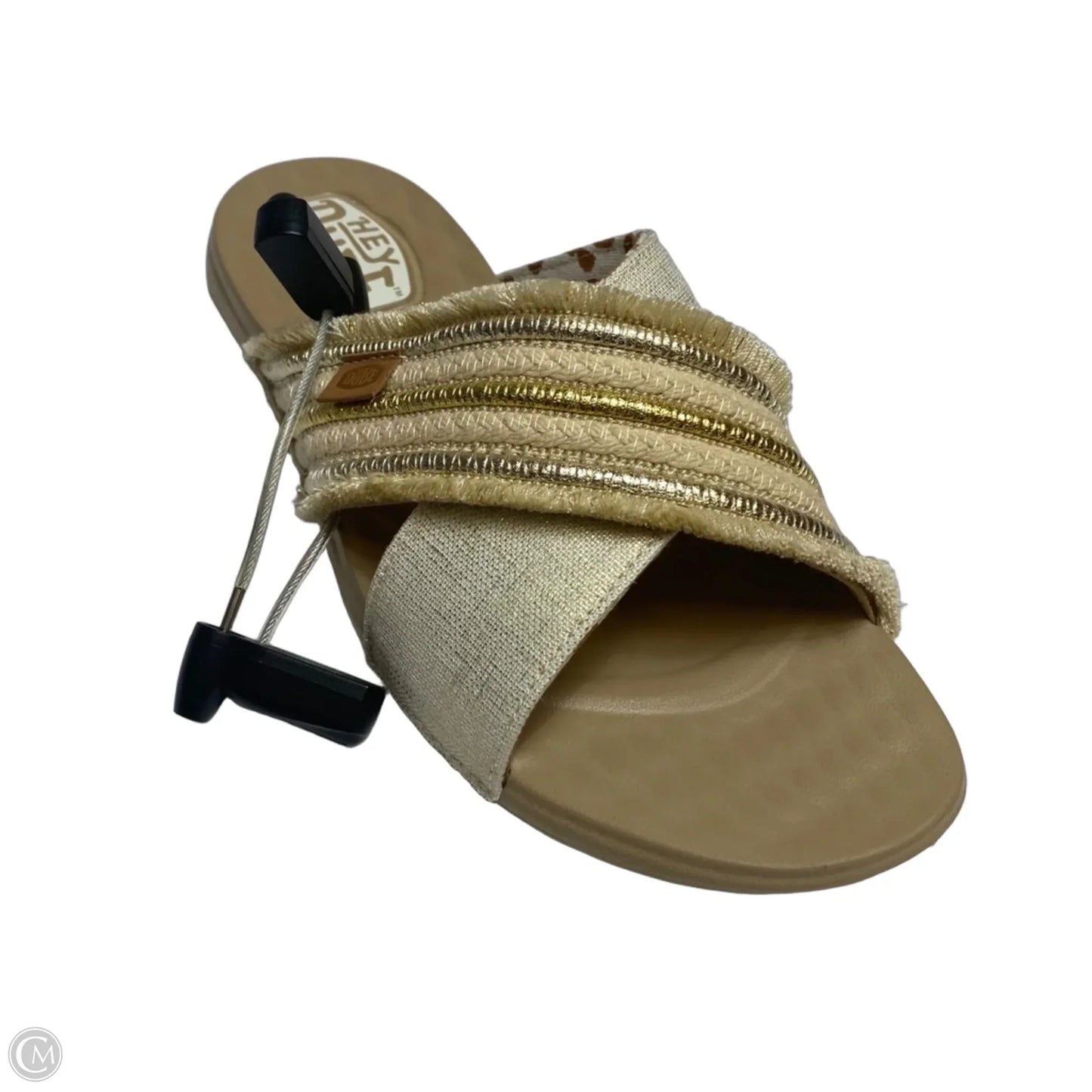 Sandals Flats By Hey Dude In Cream & Tan, Size: 10